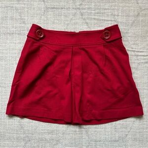 Express Red Button Detail Skirt